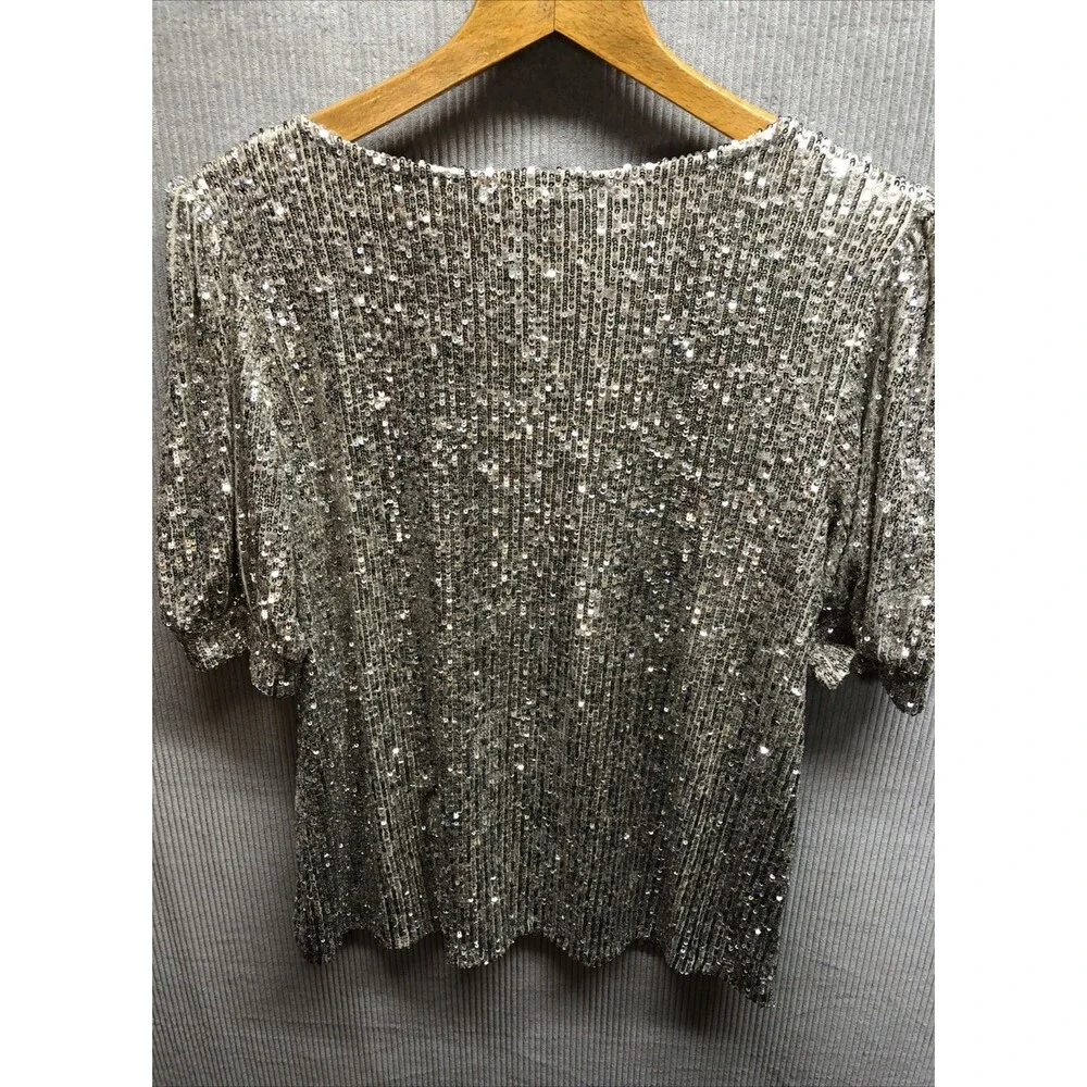 Cable & Gauge Top Size Large Sequins Cocktail Party Glamorous Disco NWT - Picture 11 of 13